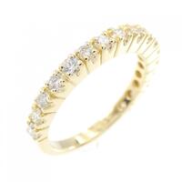 K18YG ハーフエタニティ ダイヤモンド リング 0.51CT