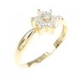 K18YG フラワー ダイヤモンド リング 0.22CT