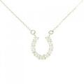K18YG ホースシュー ダイヤモンド ネックレス 0.30CT