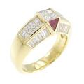 K18YG ルビー リング 0.25CT