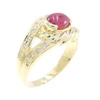 K18YG ルビー リング 0.98CT
