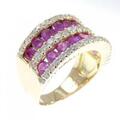 K18YG ルビー リング 2.43CT