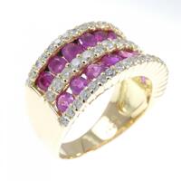 K18YG ルビー リング 2.43CT