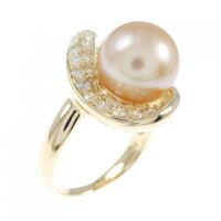 K18YG 白蝶パール リング 11.2mm