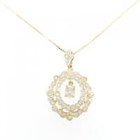 K18YG/K18WG ダイヤモンド ネックレス 0.30CT