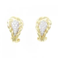K18YG/PT ダイヤモンド ピアス 0.20CT