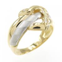 K18YG/PT ダイヤモンド リング