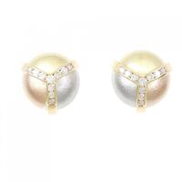 K18YG/PT/K18PG ダイヤモンド イヤリング 0.4CT