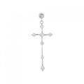 PT クロス ダイヤモンド ピアス 0.40CT 片耳