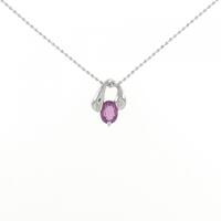 PT サファイヤ ネックレス 0.609CT 拡散処理未検査