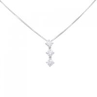 PT スリーストーン ダイヤモンド ネックレス 0.35CT