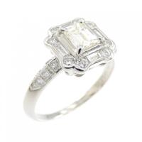 PT ダイヤモンドリング 0.506CT M VS2 エメラルドカット