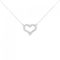 PT ハート ダイヤモンド ネックレス 0.50CT