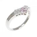 PT ピンクダイヤモンド リング 0.08CT