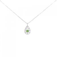 PT/K18WG デマントイドガーネット ネックレス 0.15CT