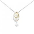 PT/K18YG/K18PG ダイヤモンド ネックレス 1.022CT
