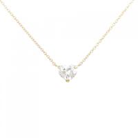【リメイク】K18YG ダイヤモンドネックレス 0.443CT F SI2 ハートシェイプ