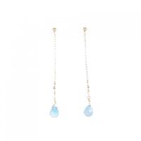 【新品】K10YG ブルートパーズ ピアス