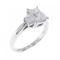 プラチナダイヤモンドリング 0.962CT H VVS1 エメラルドカット