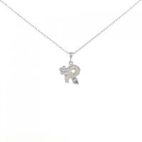 ポンテヴェキオ イニシャルR ダイヤモンドネックレス 0.03CT