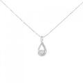 K18WG ダイヤモンド ネックレス 0.13CT