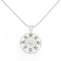 K18WG フラワー ダイヤモンド ネックレス 2.50CT