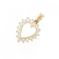 K18YG ハート ダイヤモンド ペンダント 0.30CT