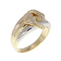 K18YG/PT ダイヤモンド リング 0.20CT