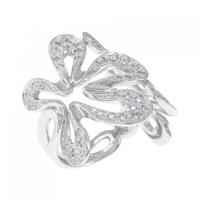 PT フラワー ダイヤモンド リング 0.30CT