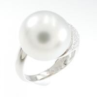 K18WG 白蝶パール リング