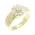 K18YG フラワー ダイヤモンド リング 1.00CT