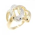 K18YG/PT ダイヤモンド リング 0.03CT
