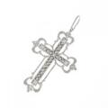 K10WG クロス ダイヤモンド ペンダント 0.05CT