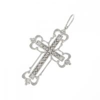 K10WG クロス ダイヤモンド ペンダント 0.05CT