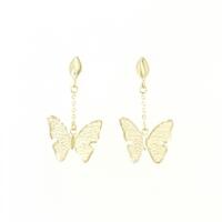 K18YG バタフライ ピアス