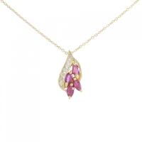 K18YG ルビー ネックレス 0.30CT