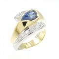 K18YG/PT サファイヤ リング 1.264CT