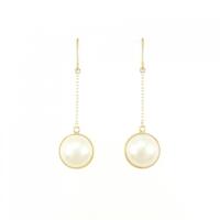 【新品】K18YG マベパール ピアス