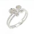 K18WG バタフライ ダイヤモンド リング 0.20CT