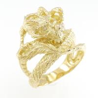 K18YG ドラゴン ダイヤモンド リング 0.005CT
