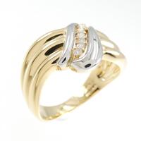 K18YG/PT ダイヤモンド リング 0.06CT