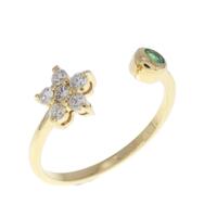 K18YG エメラルド リング 0.07CT