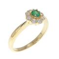 K18YG エメラルド リング 0.15CT