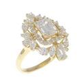 【リメイク】K18YG ダイヤモンドリング 1.041CT H VS2 エメラルドカット
