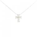 K18WG クロス ダイヤモンド ネックレス 0.30CT