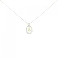 K18WG ダイヤモンド ネックレス 0.16CT