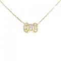 K18YG リボン ダイヤモンド ネックレス 0.65CT