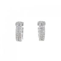 K18WG ダイヤモンド ピアス