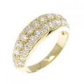 K18YG パヴェ ダイヤモンド リング