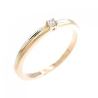 K18PG/K18WG ソリティア ダイヤモンド リング 0.03CT